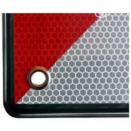 PLACA V20 ABS CON FOAM SEÑALIZACION DE CARGA SALIENTE